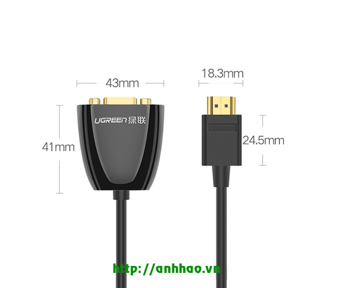 Cáp chuyển HDMI sang VGA 40253 Ugreen (đen)